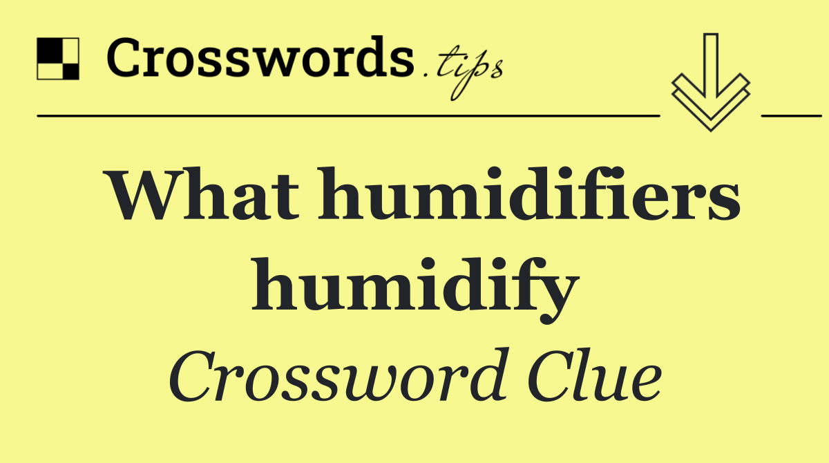 What humidifiers humidify