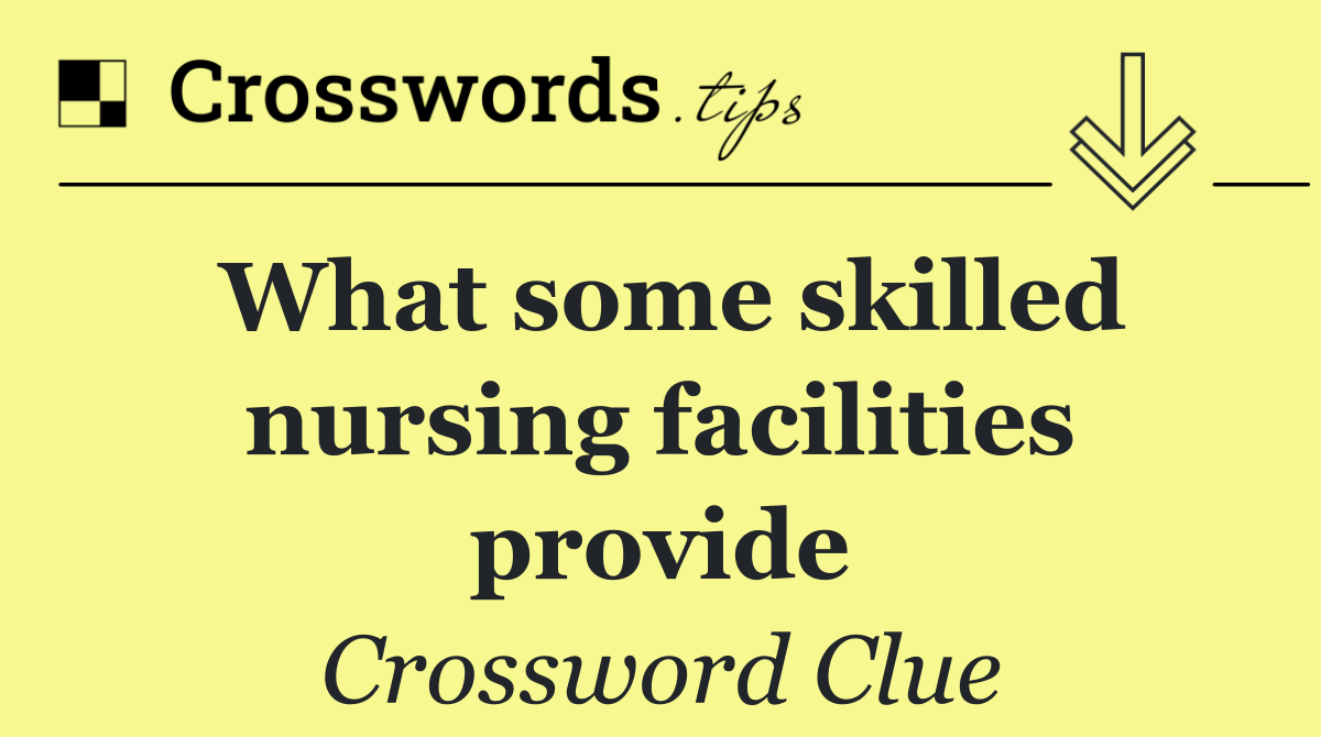 What some skilled nursing facilities provide