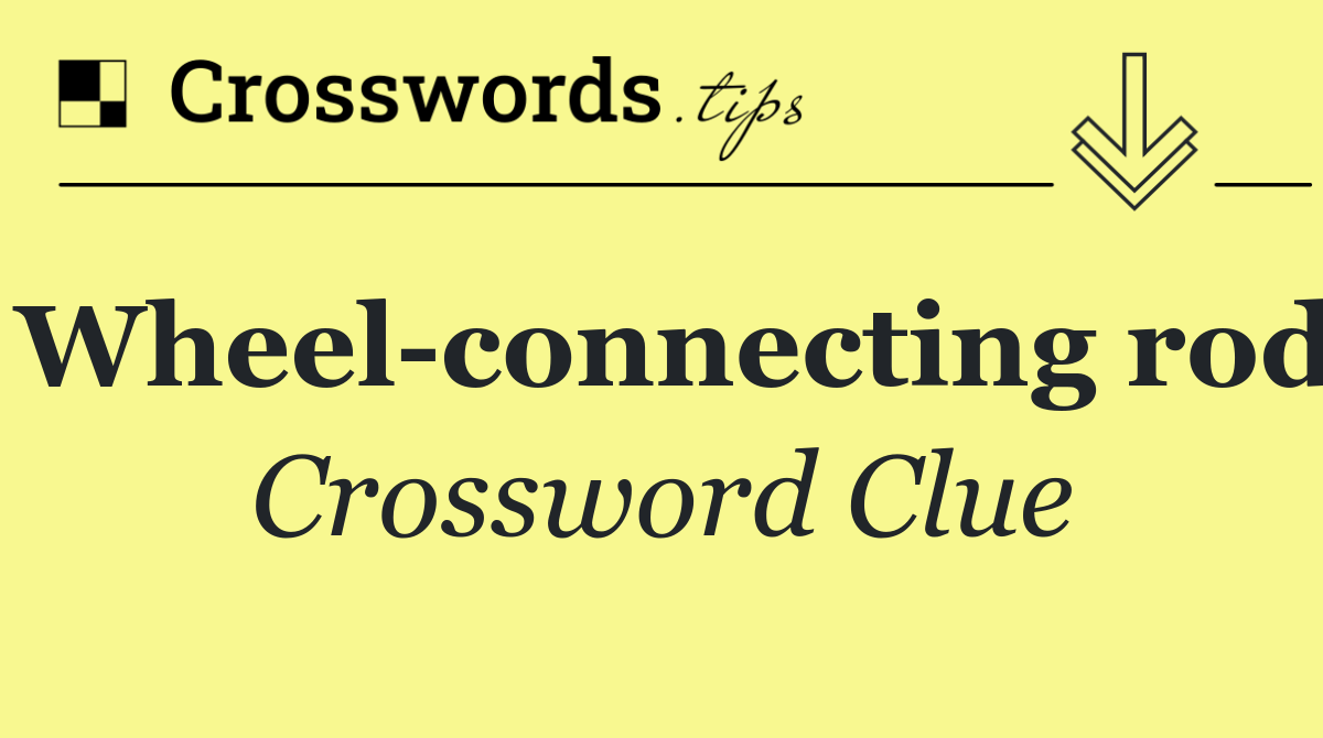 Wheel connecting rod