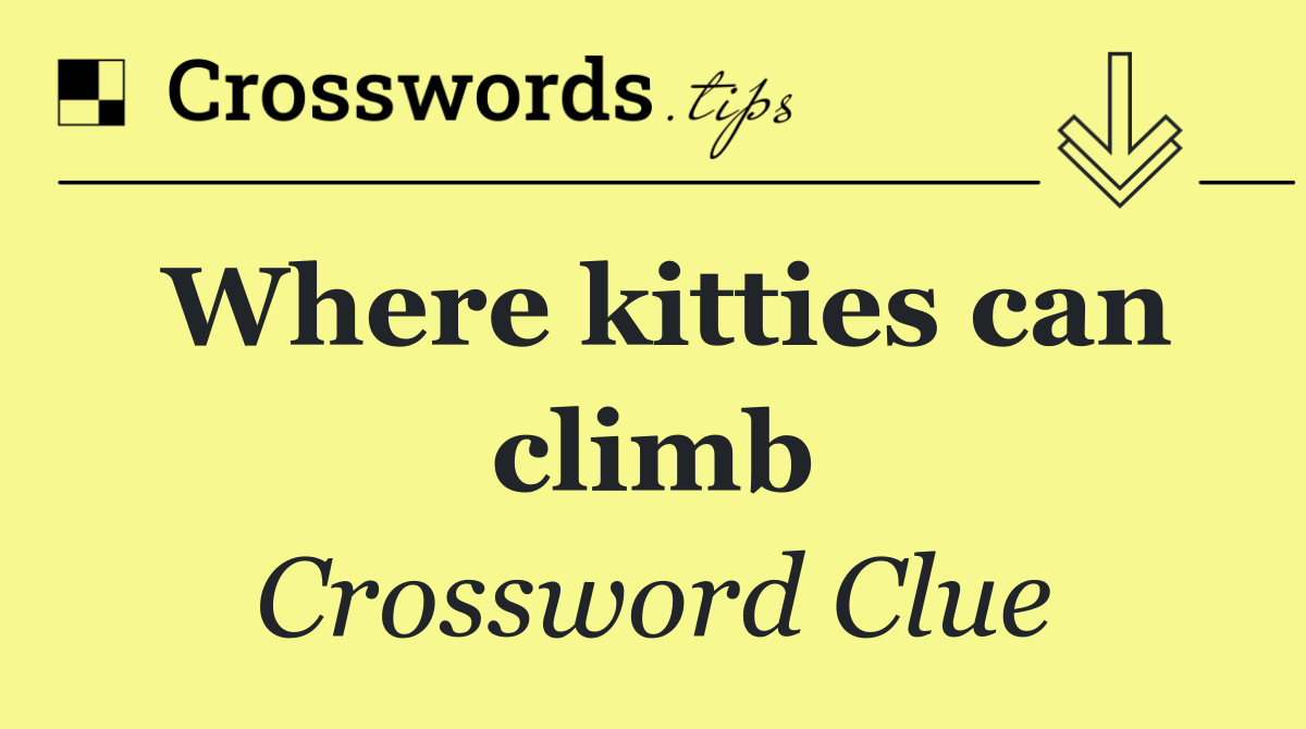 Where kitties can climb