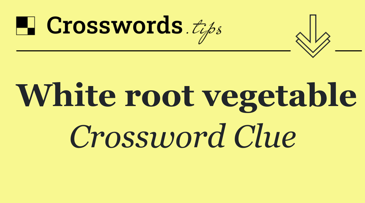 White root vegetable
