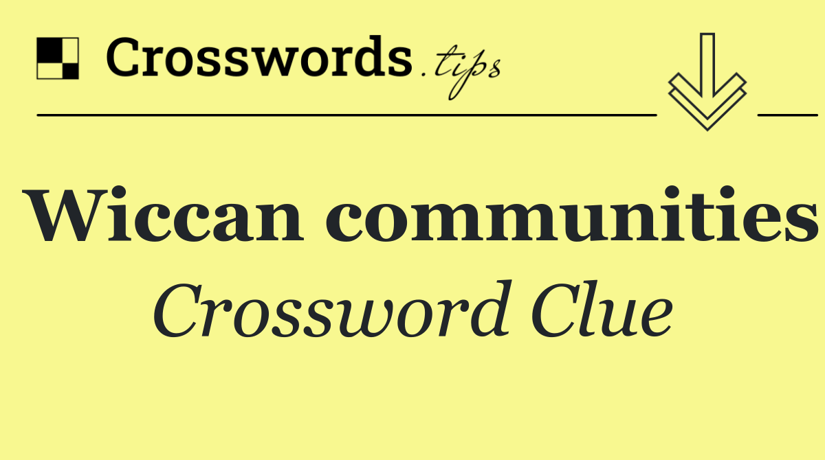 Wiccan communities