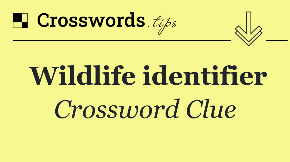 Wildlife identifier