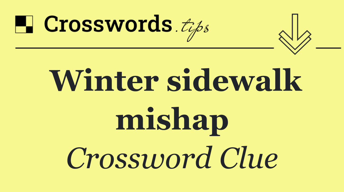 Winter sidewalk mishap
