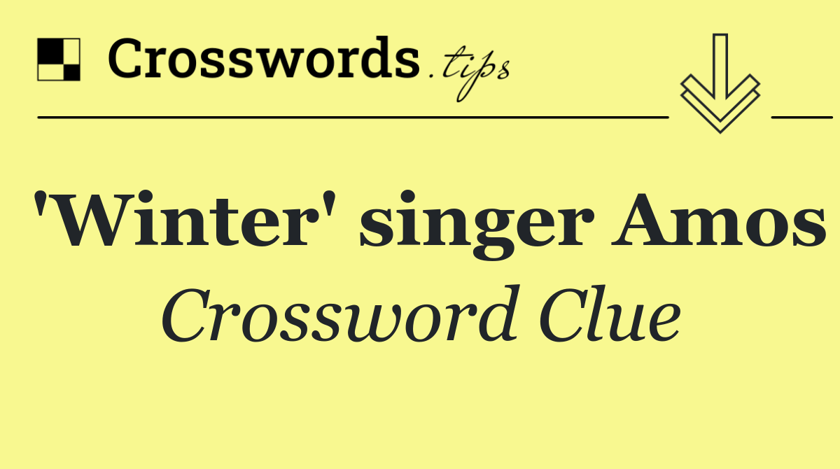 'Winter' singer Amos