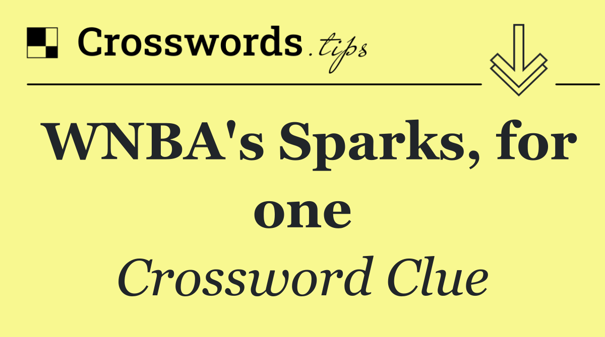 WNBA's Sparks, for one