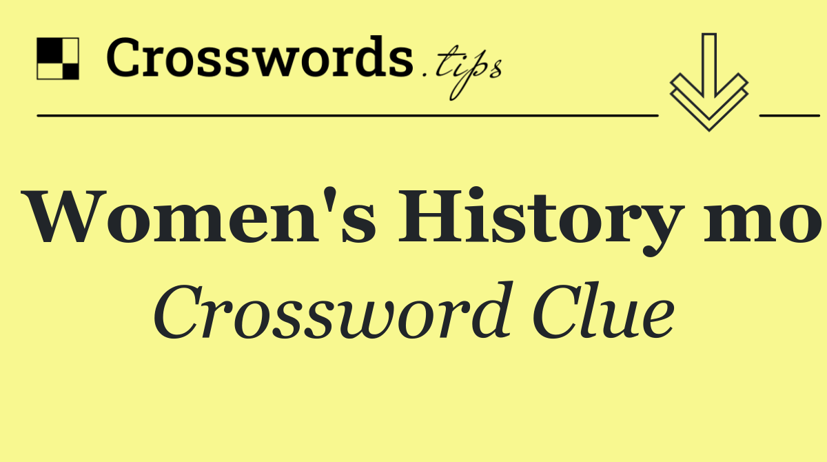Women's History mo