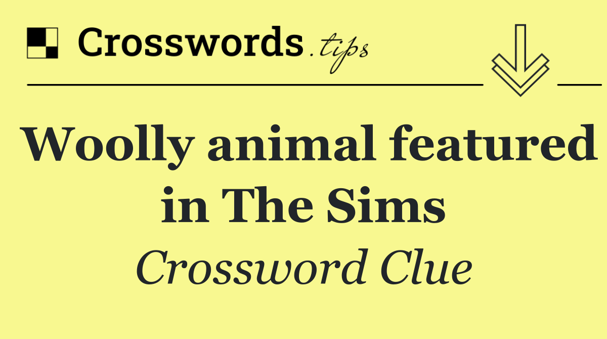 Woolly animal featured in The Sims