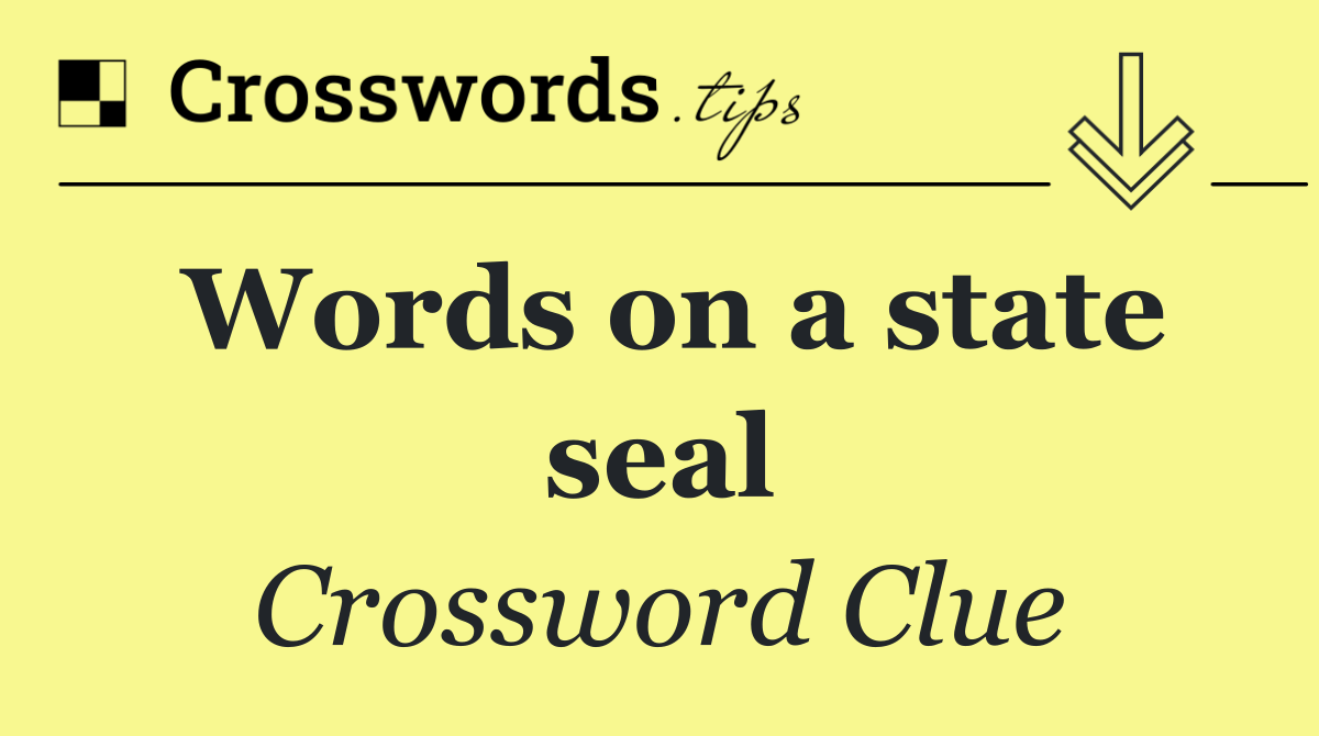 Words on a state seal