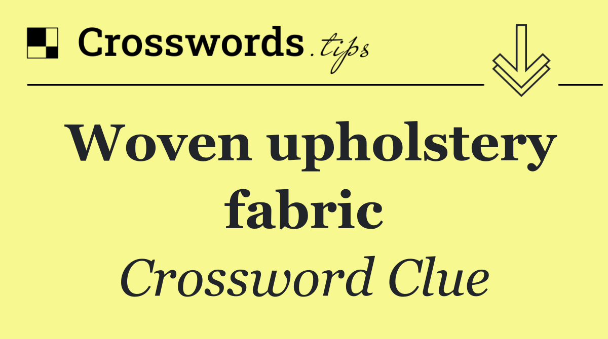 Woven upholstery fabric