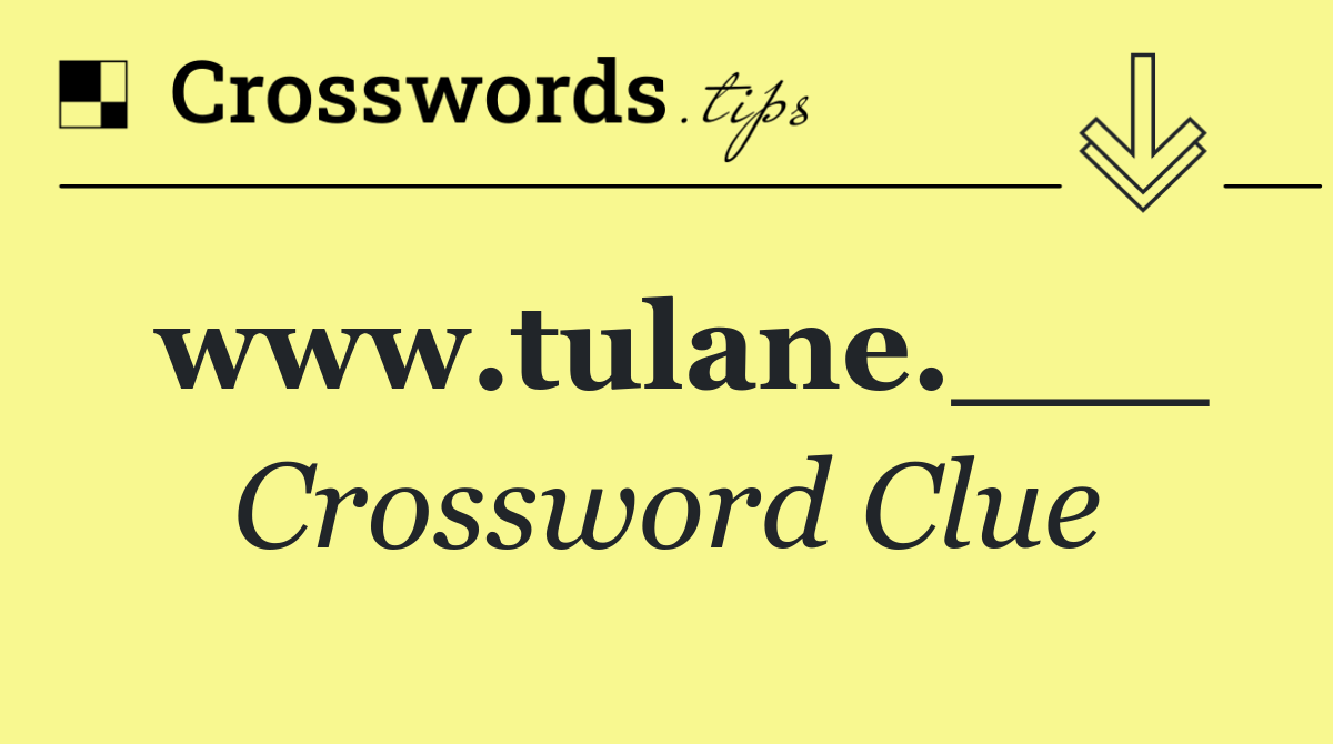 www.tulane.___