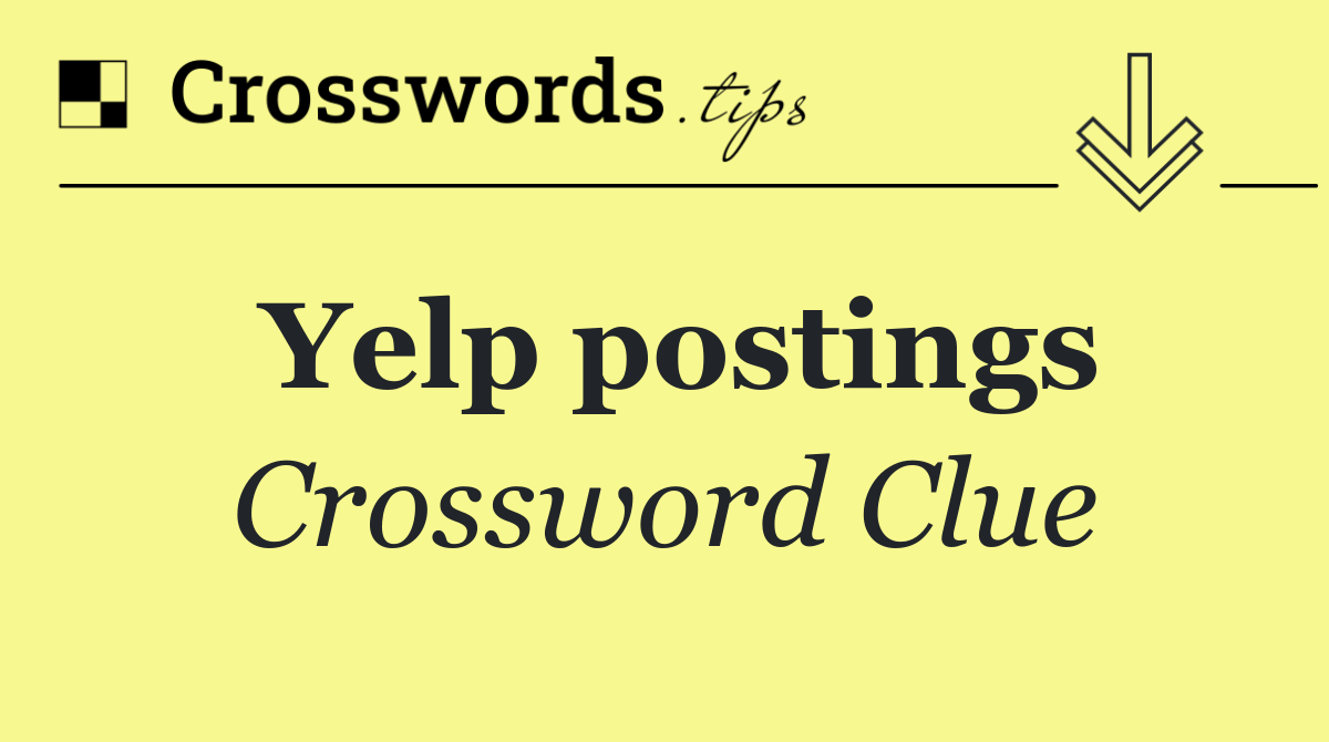 Yelp postings