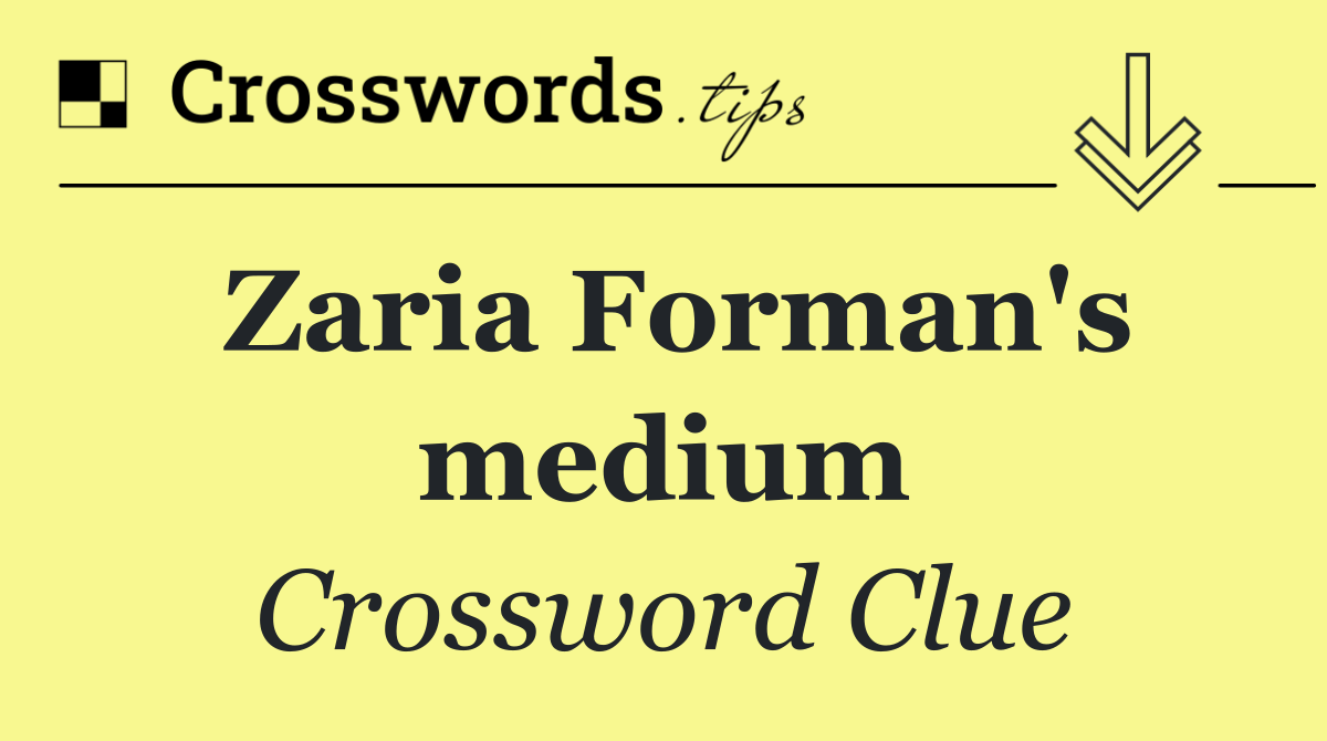 Zaria Forman's medium