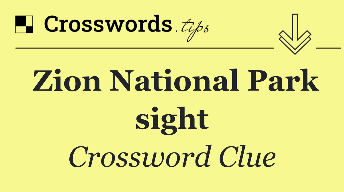 Zion National Park sight