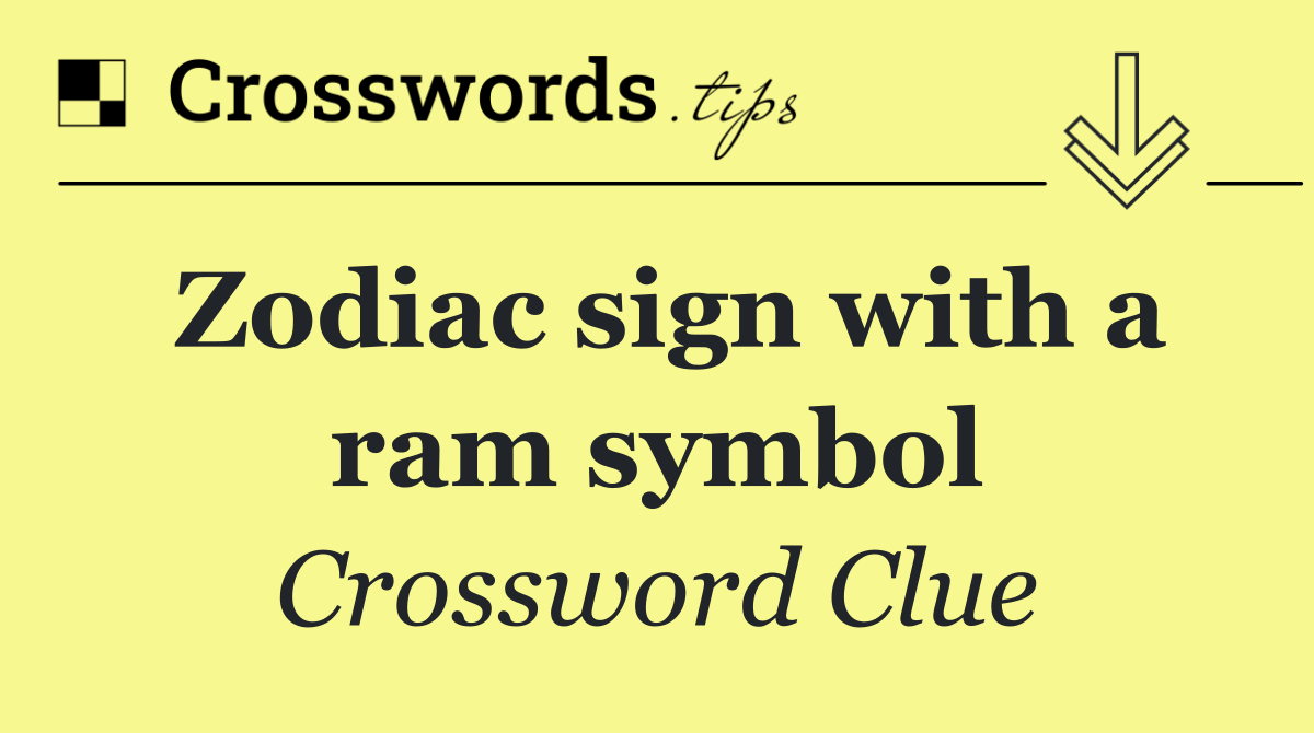 Zodiac sign with a ram symbol