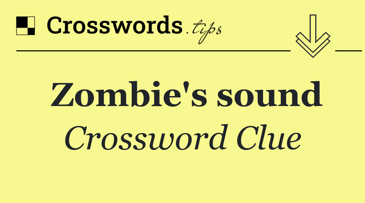 Zombie's sound