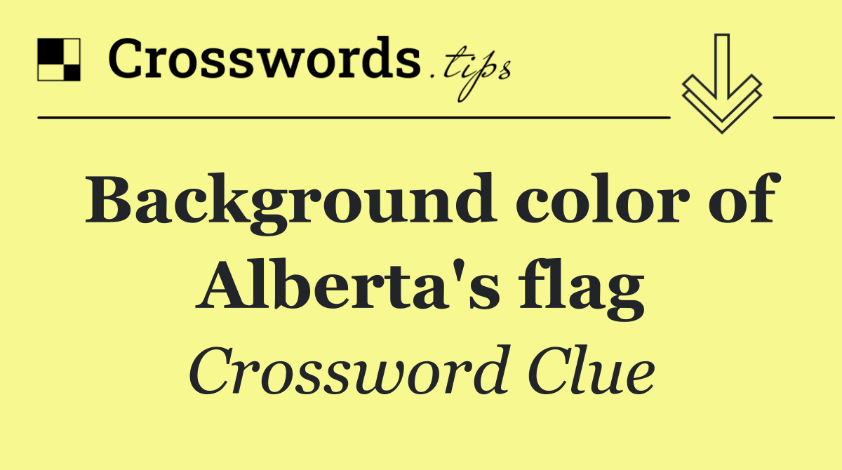 Background color of Alberta's flag