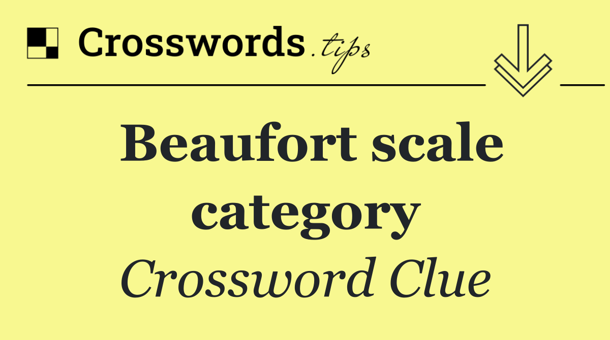 Beaufort scale category