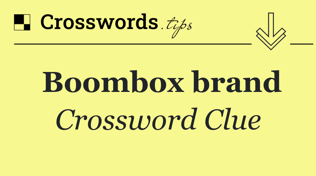 Boombox brand