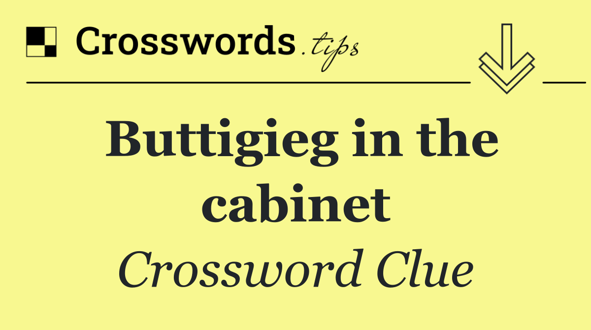 Buttigieg in the cabinet