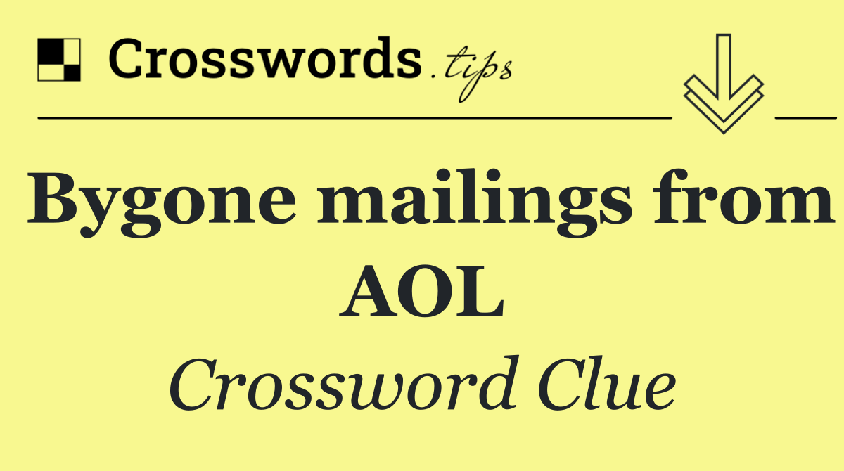 Bygone mailings from AOL