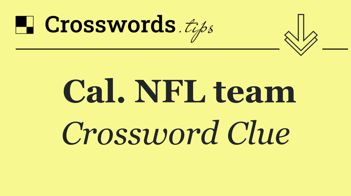 Cal. NFL team