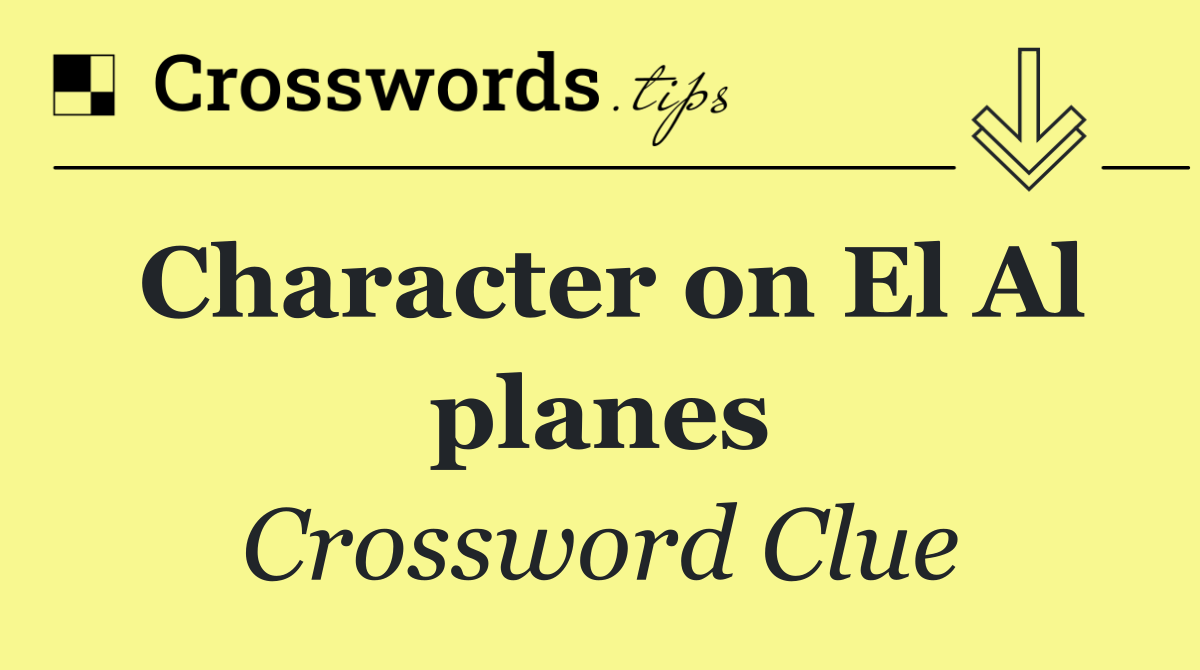 Character on El Al planes