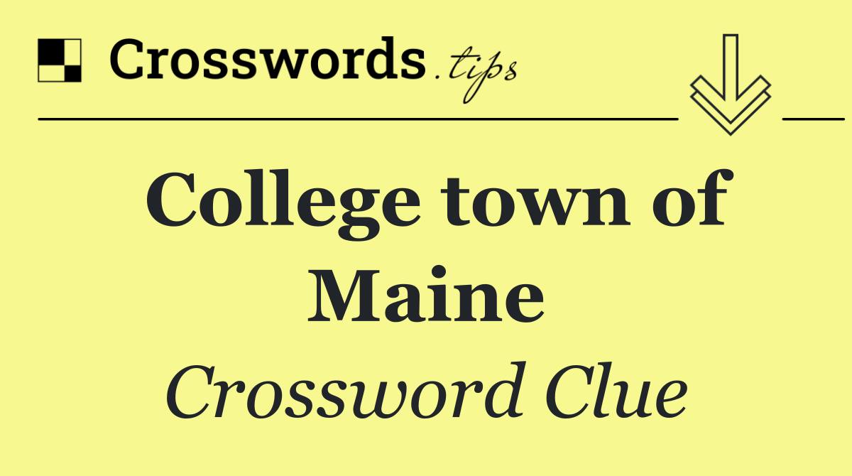 College town of Maine