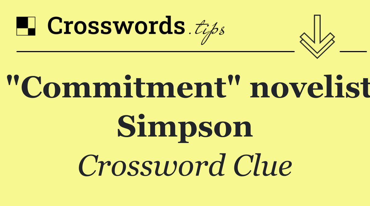 "Commitment" novelist Simpson