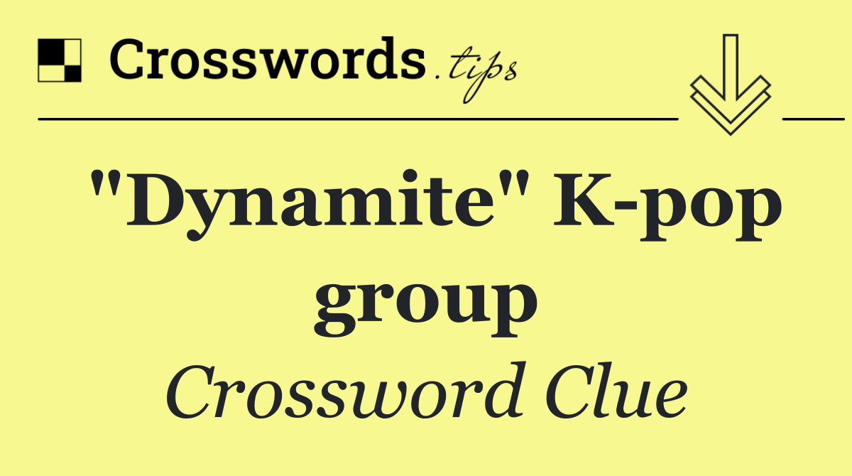 "Dynamite" K pop group