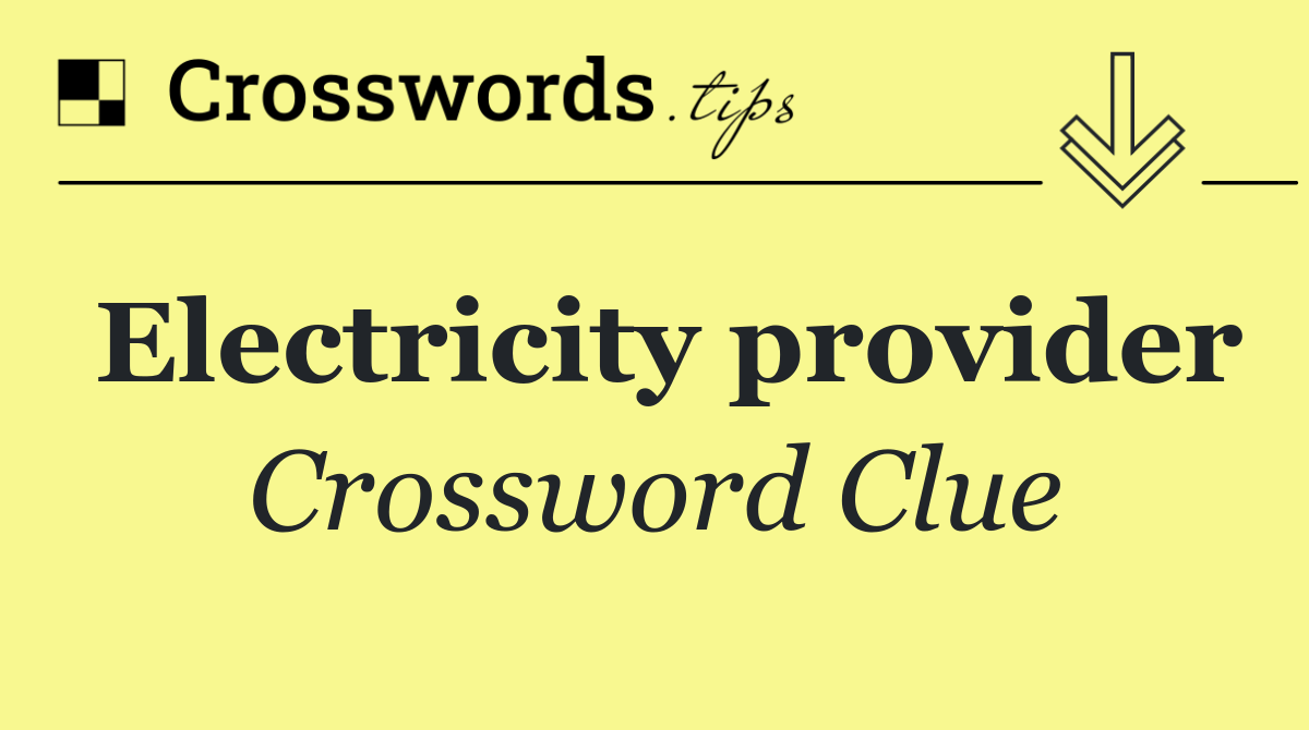 Electricity provider