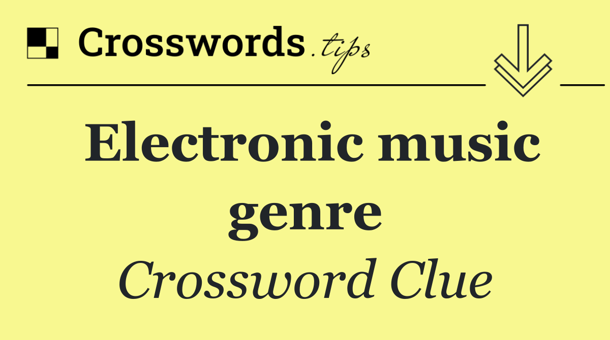 Electronic music genre