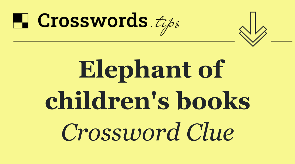 Elephant of children's books