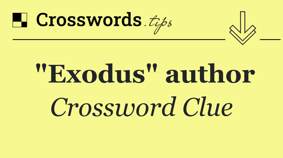 "Exodus" author
