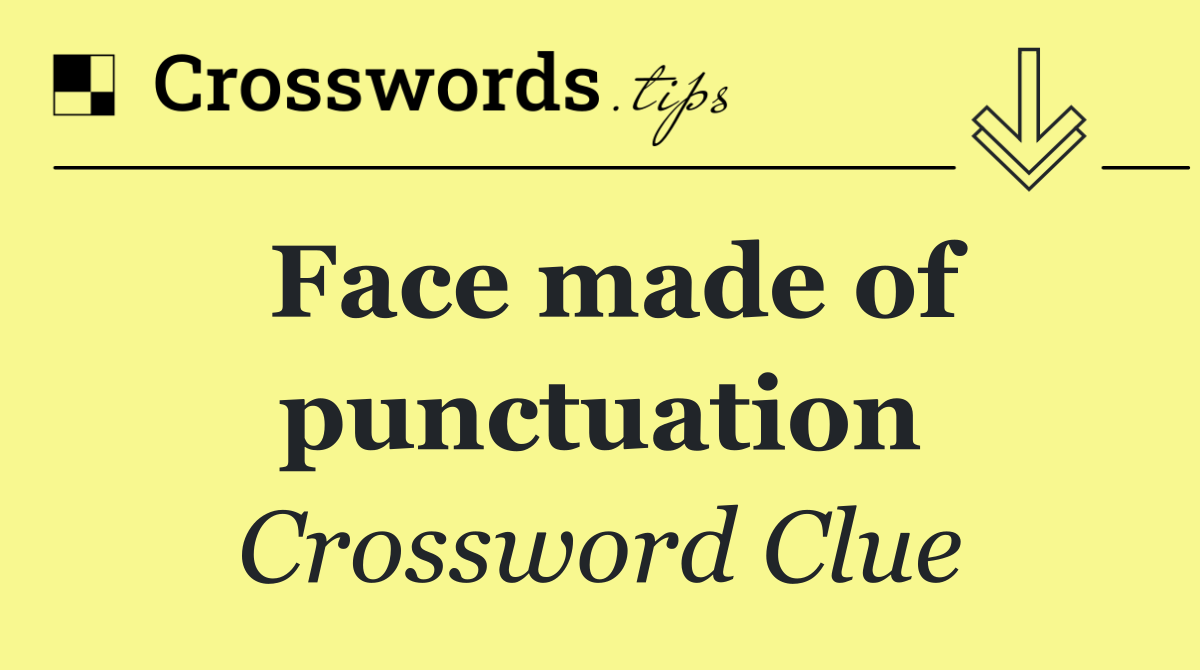 Face made of punctuation