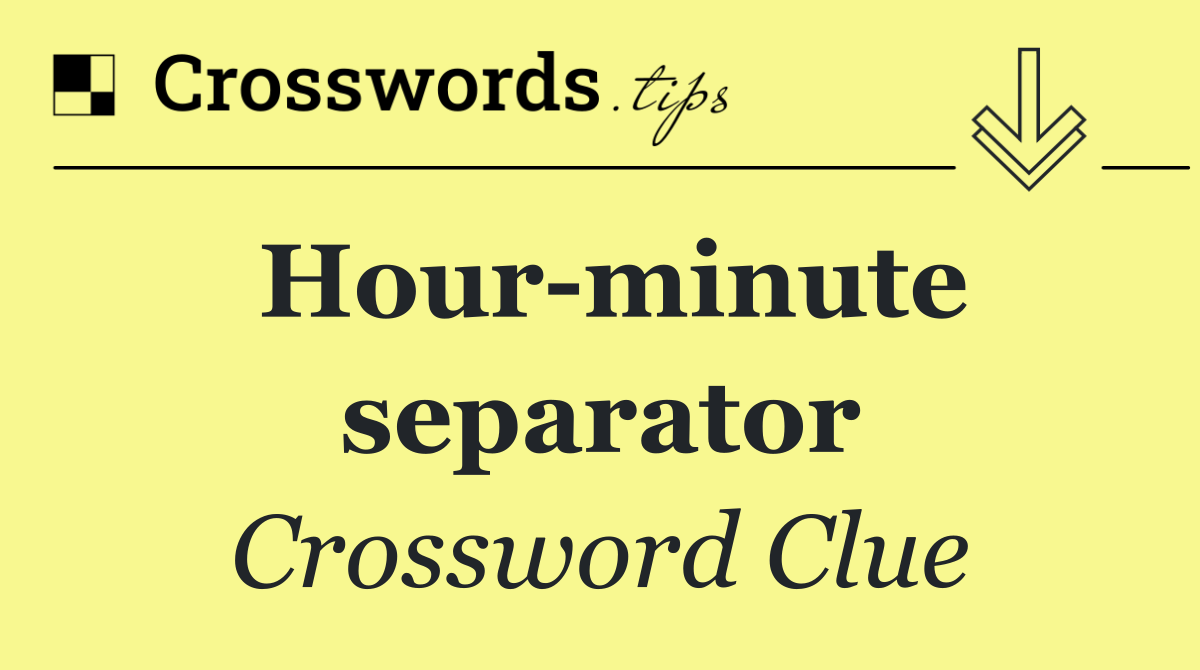 Hour minute separator