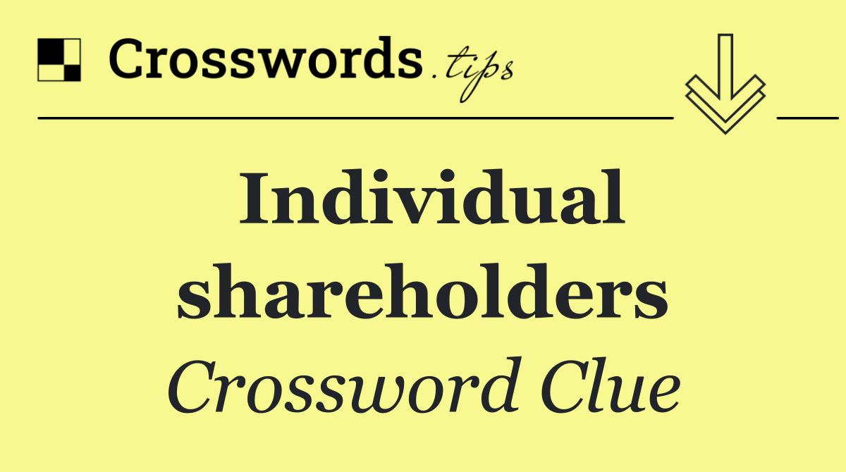 Individual shareholders