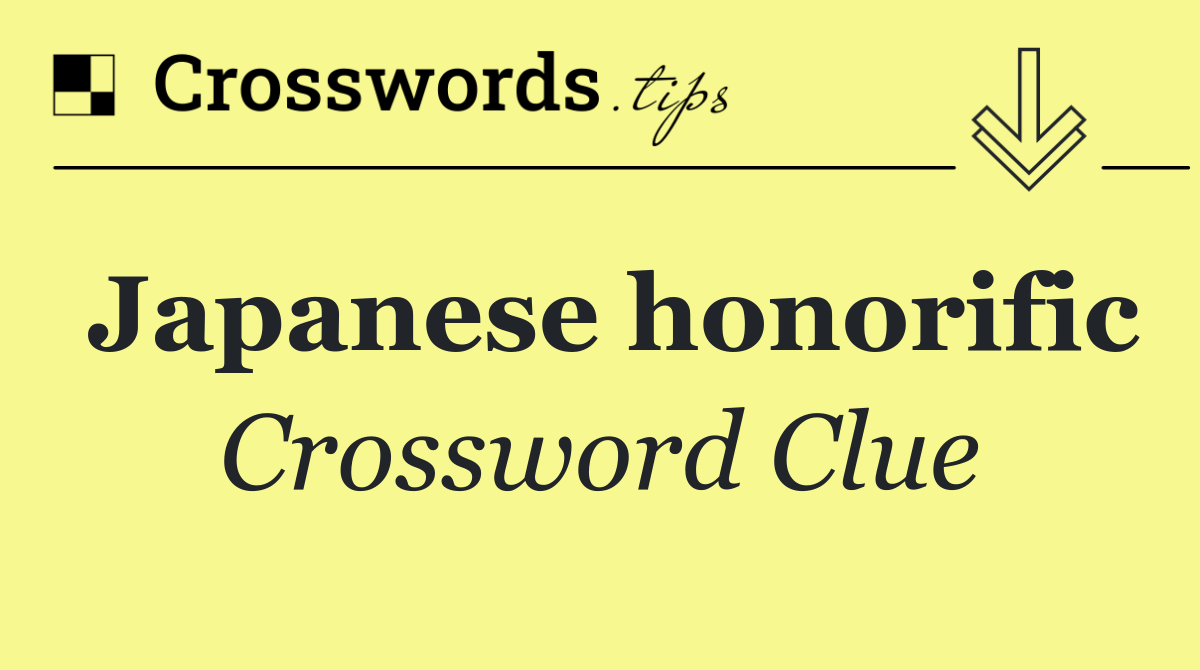 Japanese honorific
