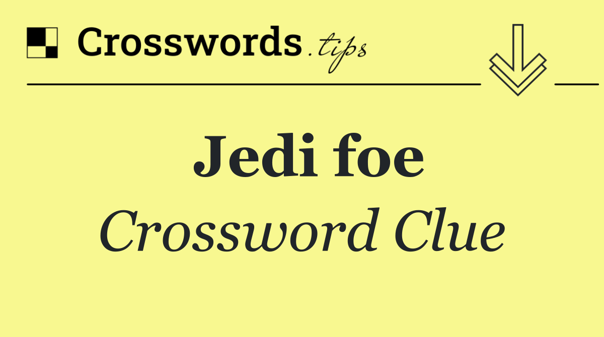 Jedi foe