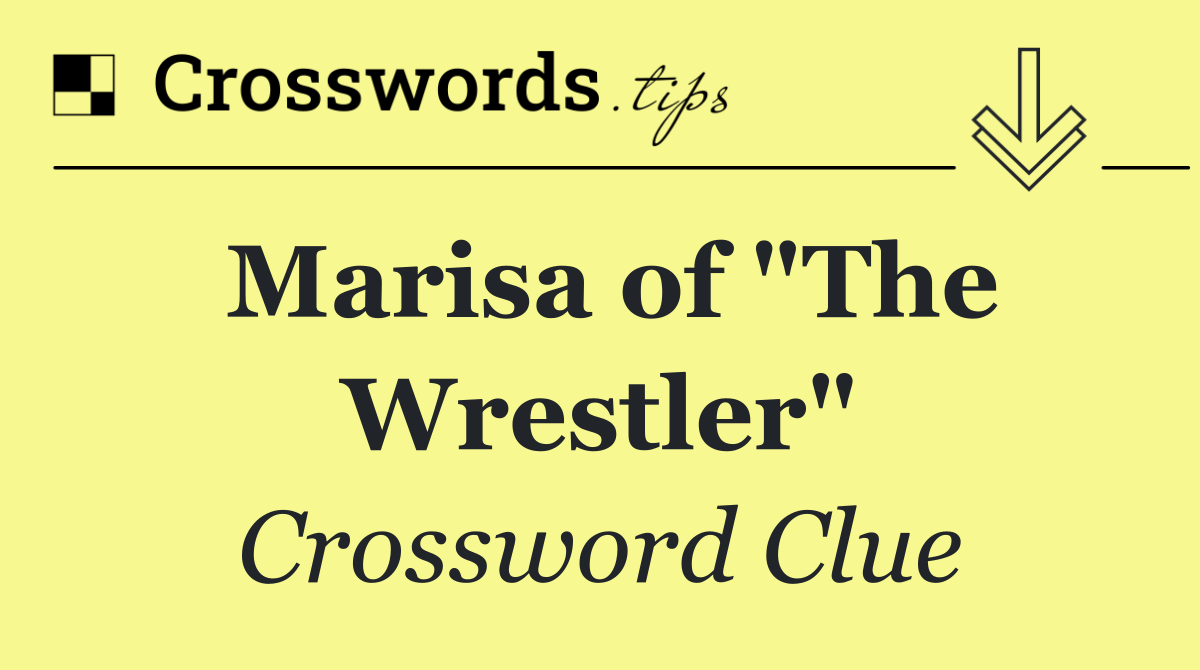 Marisa of "The Wrestler"