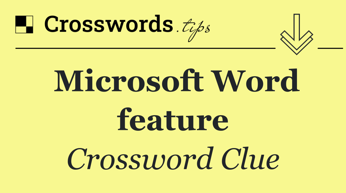 Microsoft Word feature
