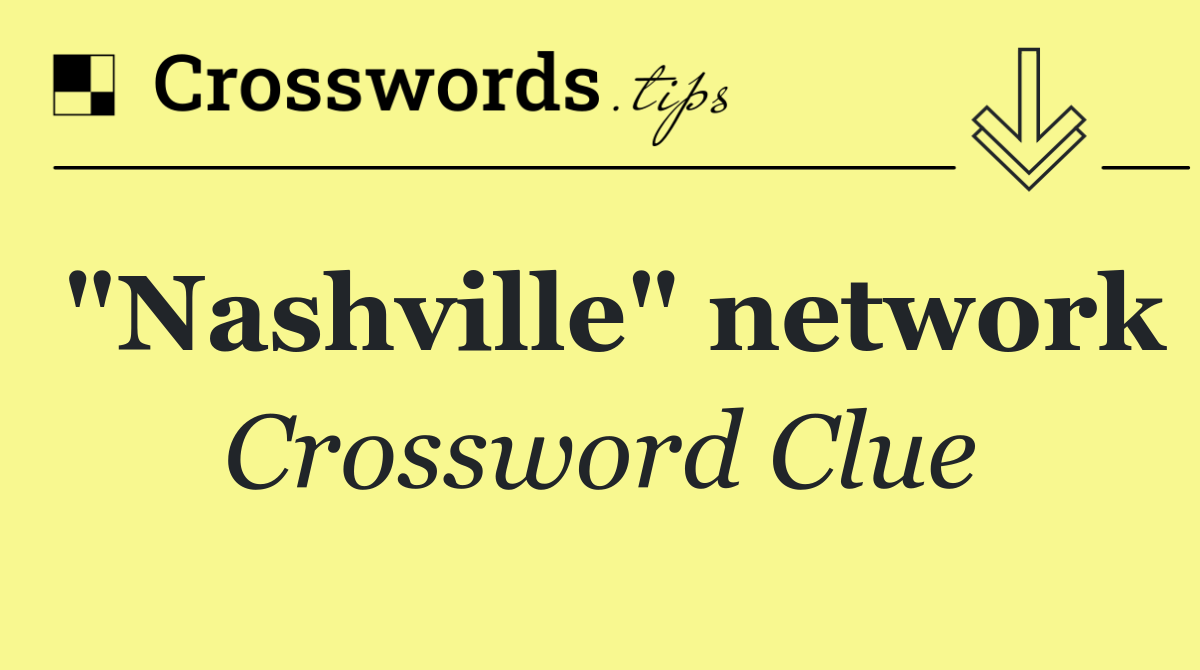 "Nashville" network