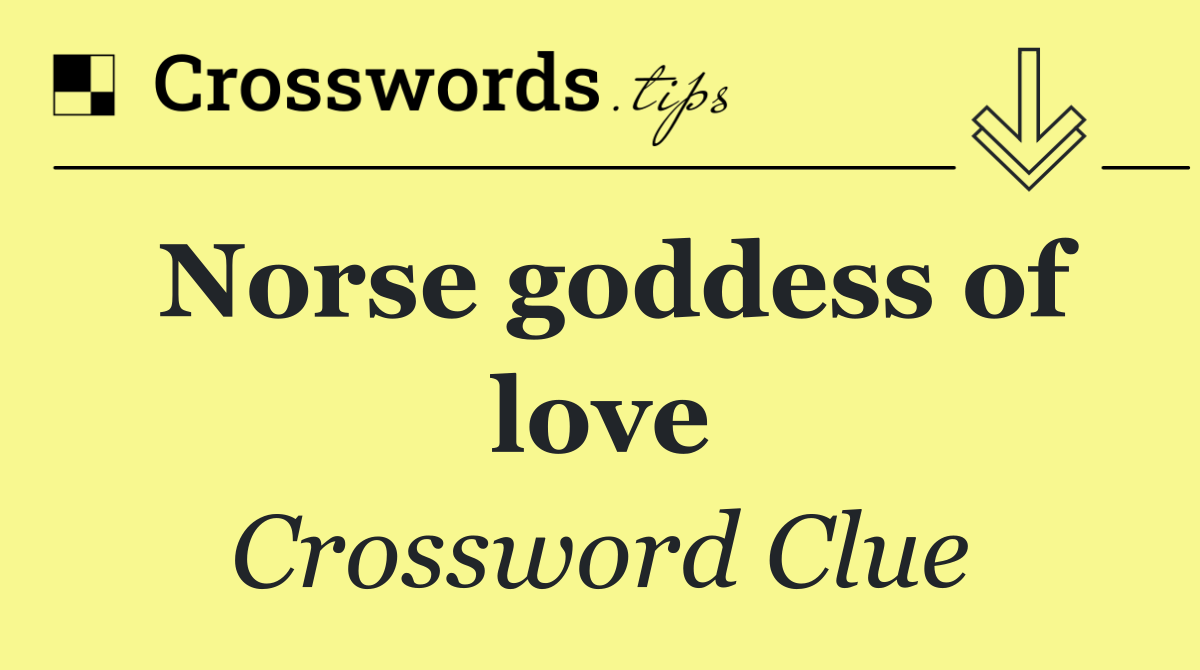 Norse goddess of love