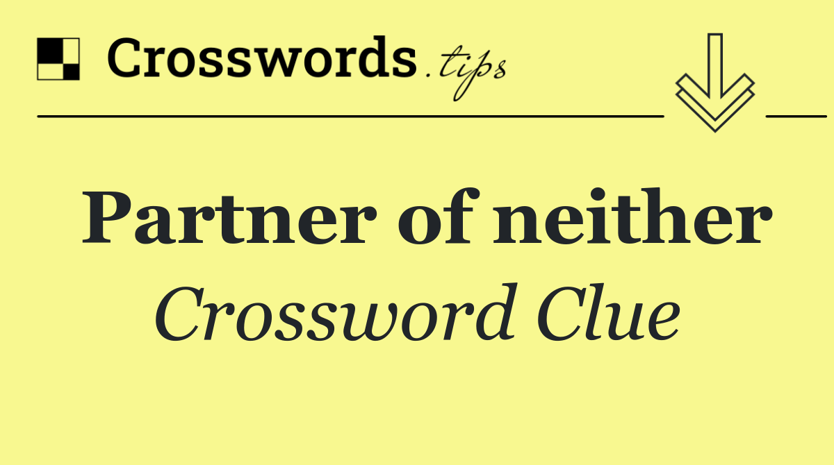 Partner of neither