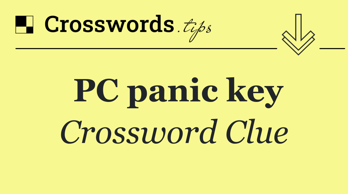 PC panic key