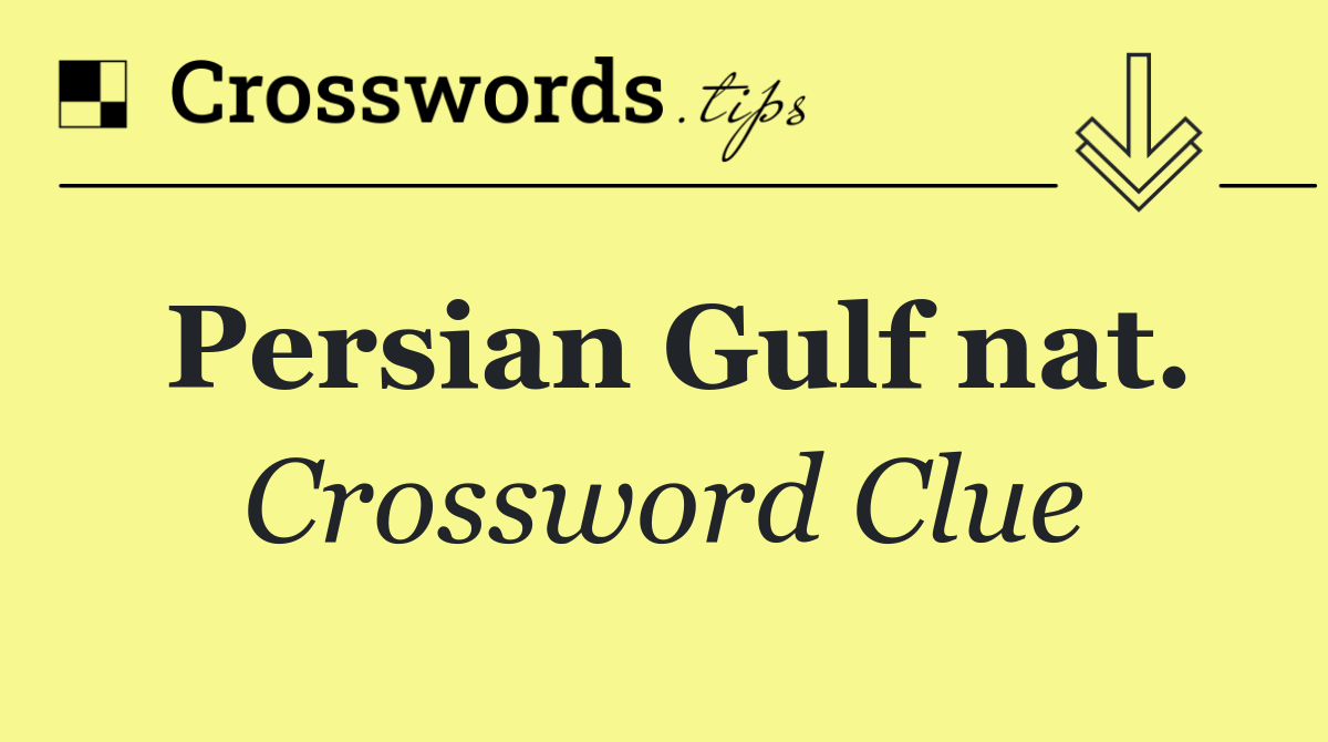 Persian Gulf nat.