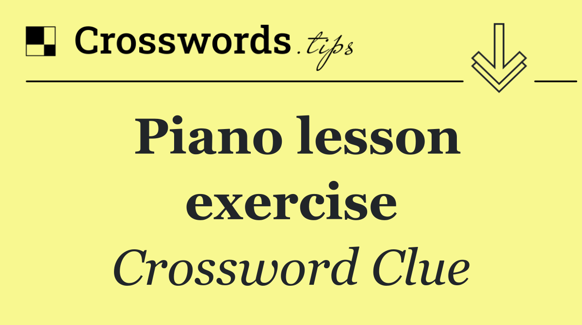 Piano lesson exercise