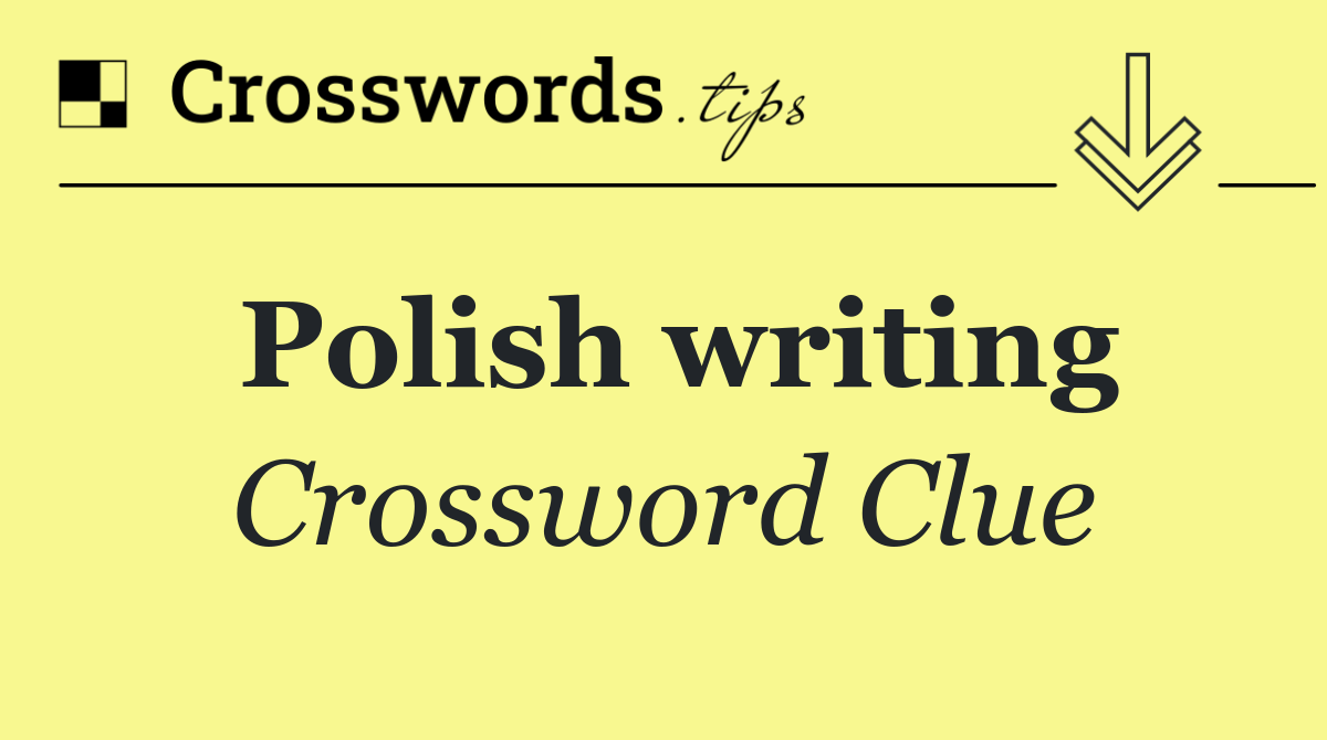 Polish writing