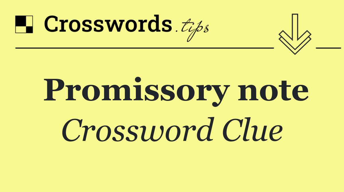 Promissory note