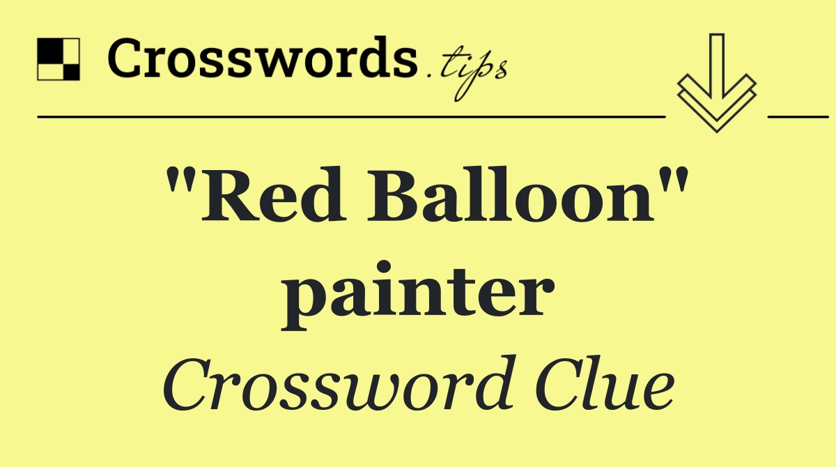 "Red Balloon" painter